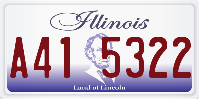 IL license plate A415322