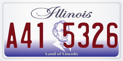 IL license plate A415326