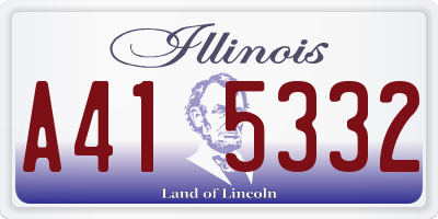IL license plate A415332