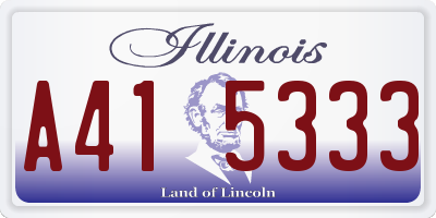 IL license plate A415333