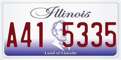 IL license plate A415335