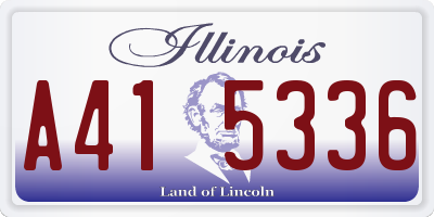 IL license plate A415336