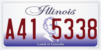 IL license plate A415338
