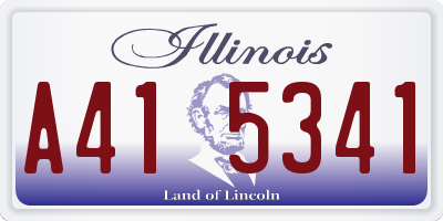 IL license plate A415341