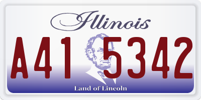 IL license plate A415342