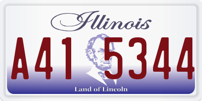 IL license plate A415344