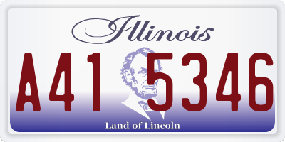 IL license plate A415346