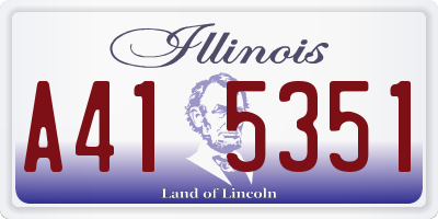 IL license plate A415351