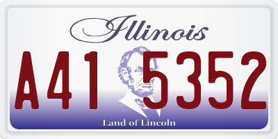 IL license plate A415352