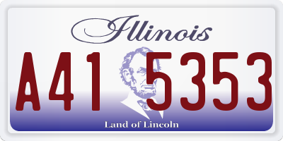 IL license plate A415353