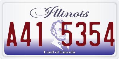 IL license plate A415354
