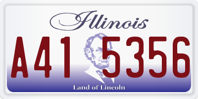 IL license plate A415356