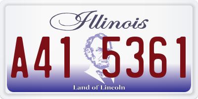 IL license plate A415361