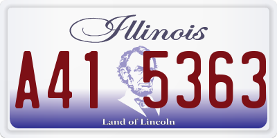 IL license plate A415363