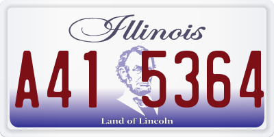 IL license plate A415364