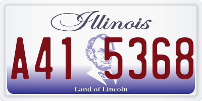 IL license plate A415368