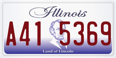 IL license plate A415369