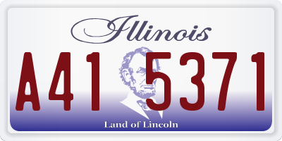 IL license plate A415371