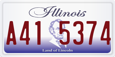 IL license plate A415374