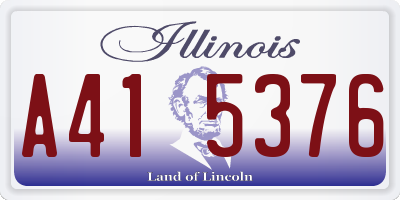 IL license plate A415376