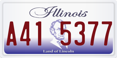 IL license plate A415377