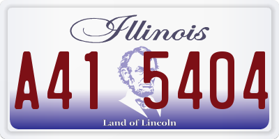 IL license plate A415404