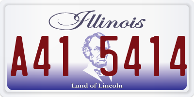IL license plate A415414