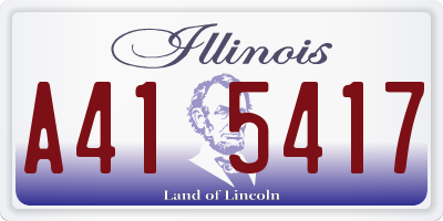 IL license plate A415417