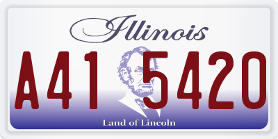 IL license plate A415420