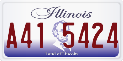 IL license plate A415424