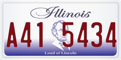 IL license plate A415434