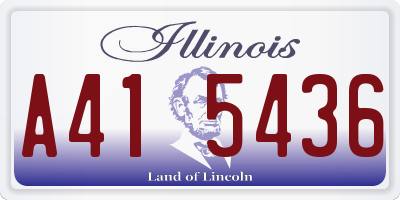 IL license plate A415436