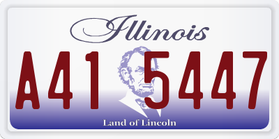 IL license plate A415447