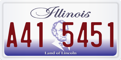 IL license plate A415451