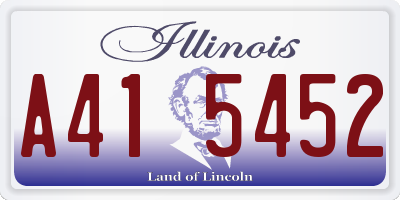 IL license plate A415452
