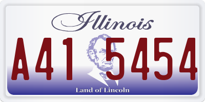 IL license plate A415454