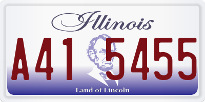 IL license plate A415455