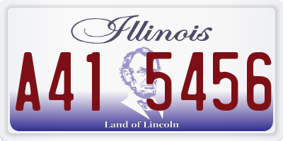 IL license plate A415456
