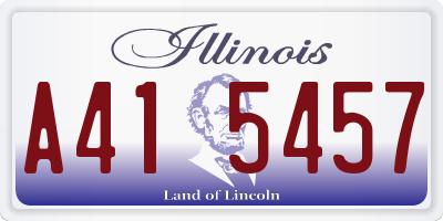 IL license plate A415457