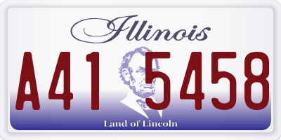 IL license plate A415458