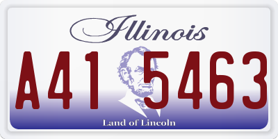 IL license plate A415463