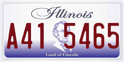 IL license plate A415465