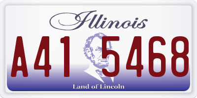 IL license plate A415468