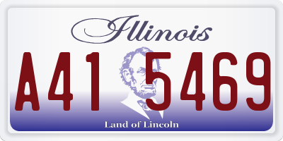 IL license plate A415469