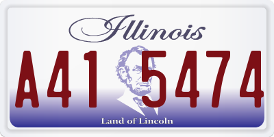 IL license plate A415474