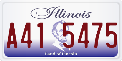 IL license plate A415475