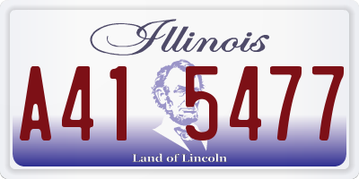 IL license plate A415477