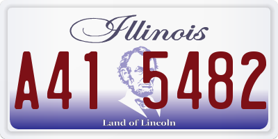 IL license plate A415482