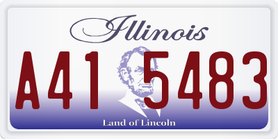 IL license plate A415483