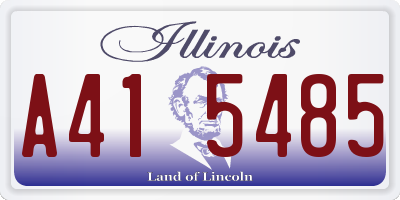 IL license plate A415485